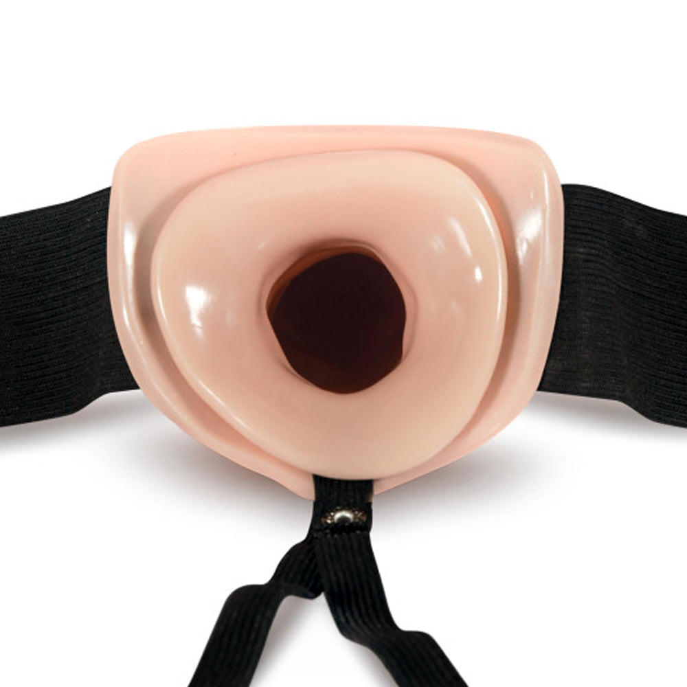 Blush Novelties - Dr. Skin Hollow Strap On - 7"  Vanilla
