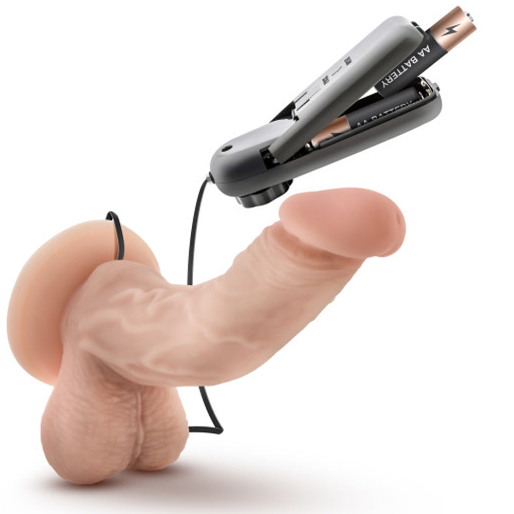 Blush Novelties - Dr. Skin Vibrating Cock w Suction Cup-6.5" Vanilla