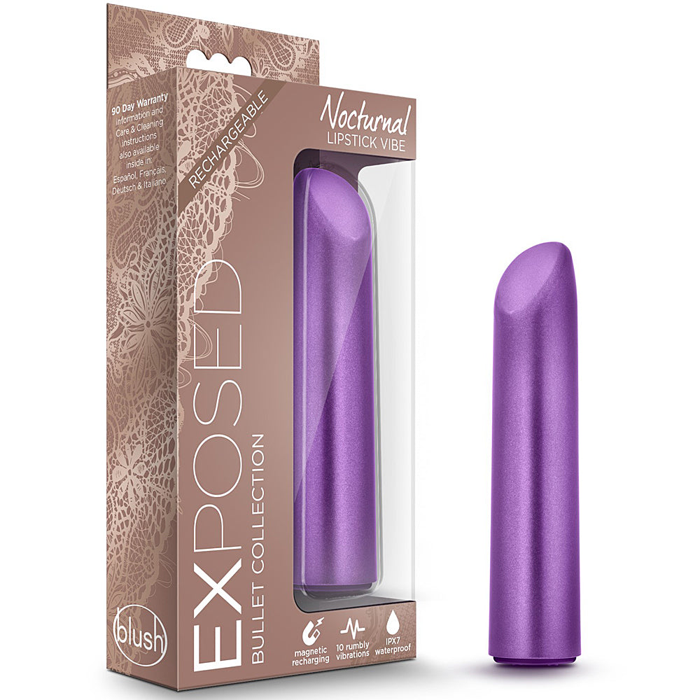 Blush Novelties - Exposed Nocturnal Rechargeable Lipstick Vibe - Sugar Plum