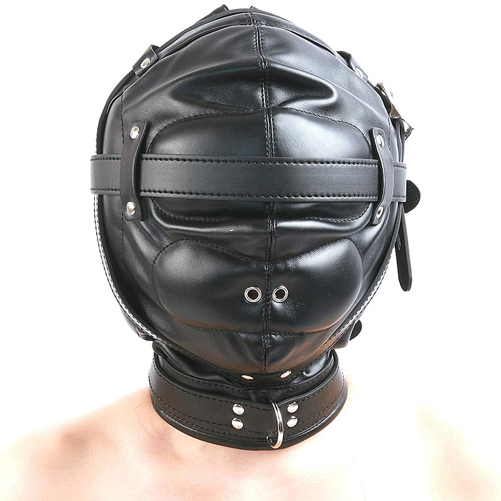 Full Head Restraint Hood Mask - Black