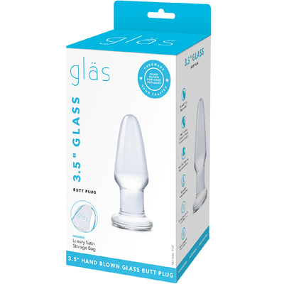 Glas - Butt Plug-Clear 3.5"