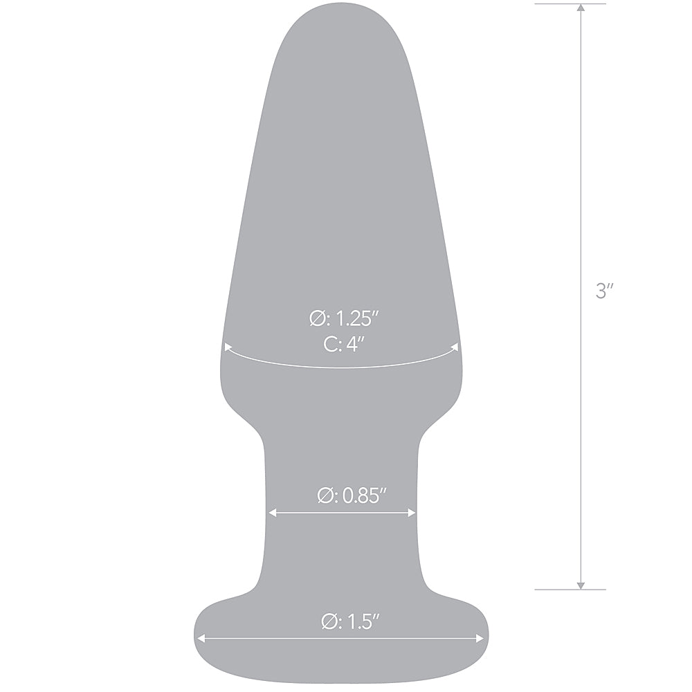Glas - Butt Plug-Clear 3.5"