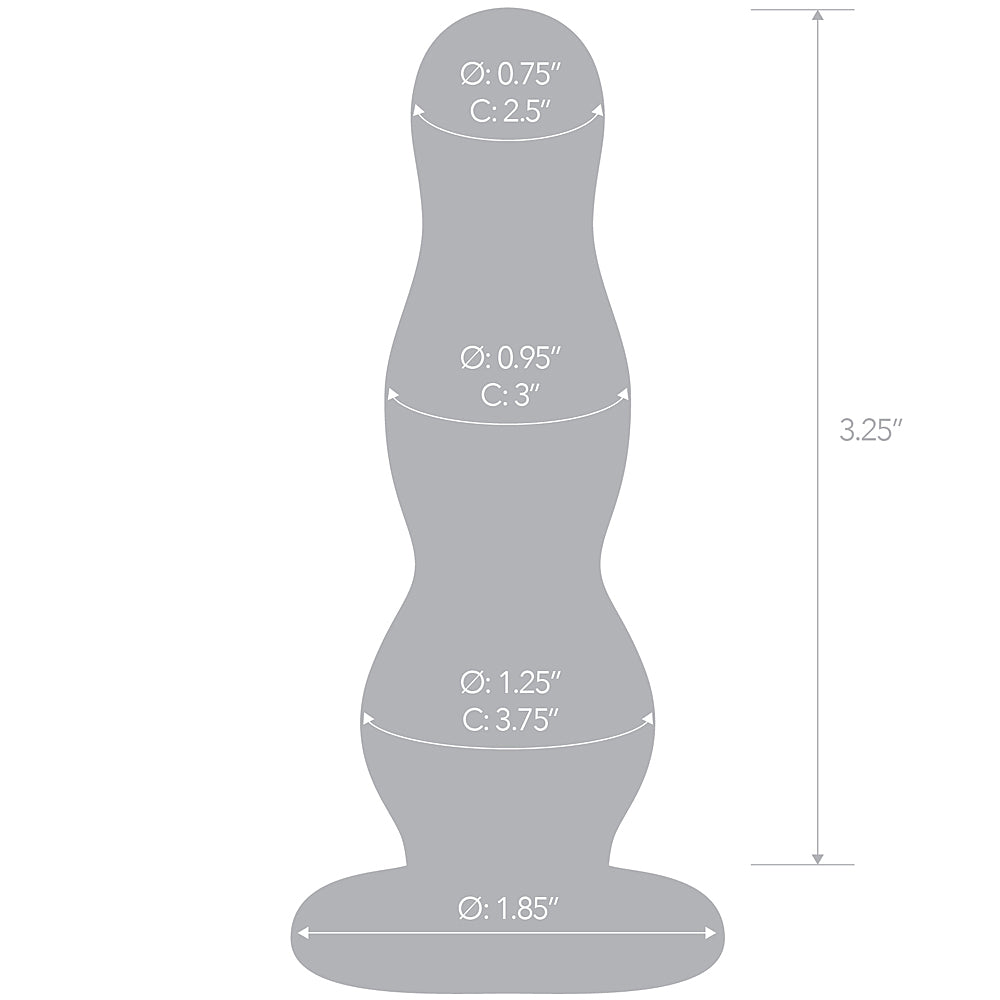 Glas - Butt Plug-Clear 4"