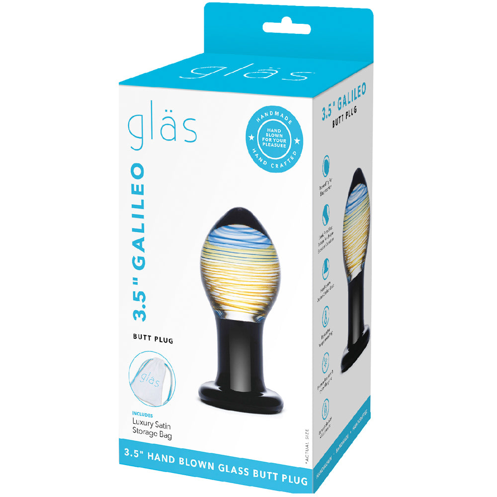 Glas - Galileo Butt Plug-Black 3.75"