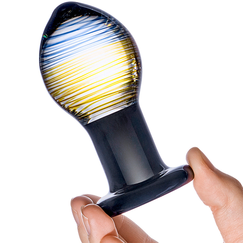 Glas - Galileo Butt Plug-Black 3.75"