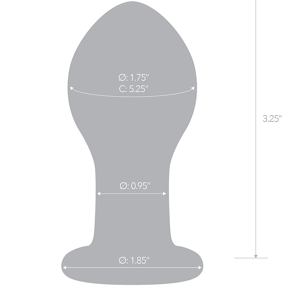 Glas - Galileo Butt Plug-Black 3.75"