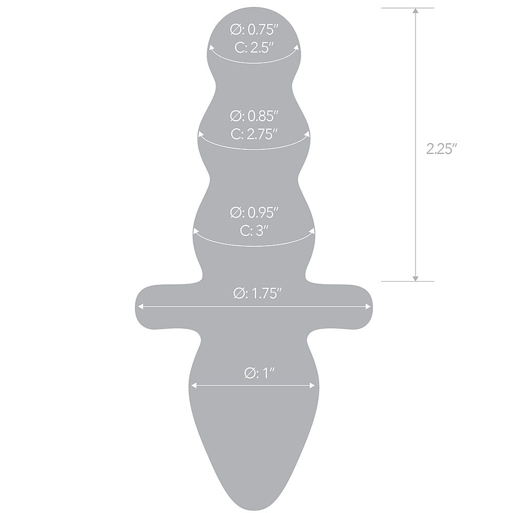 Glas - Titus Beaded Butt Plug