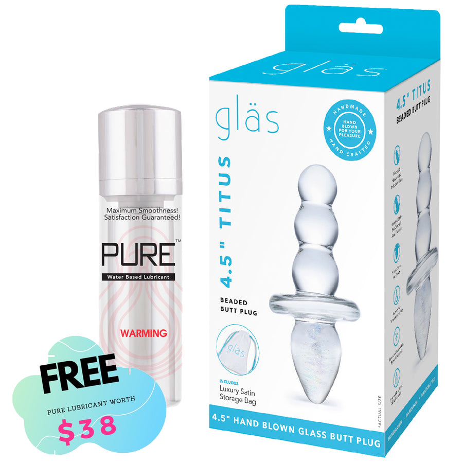 Glas - Titus Beaded Butt Plug