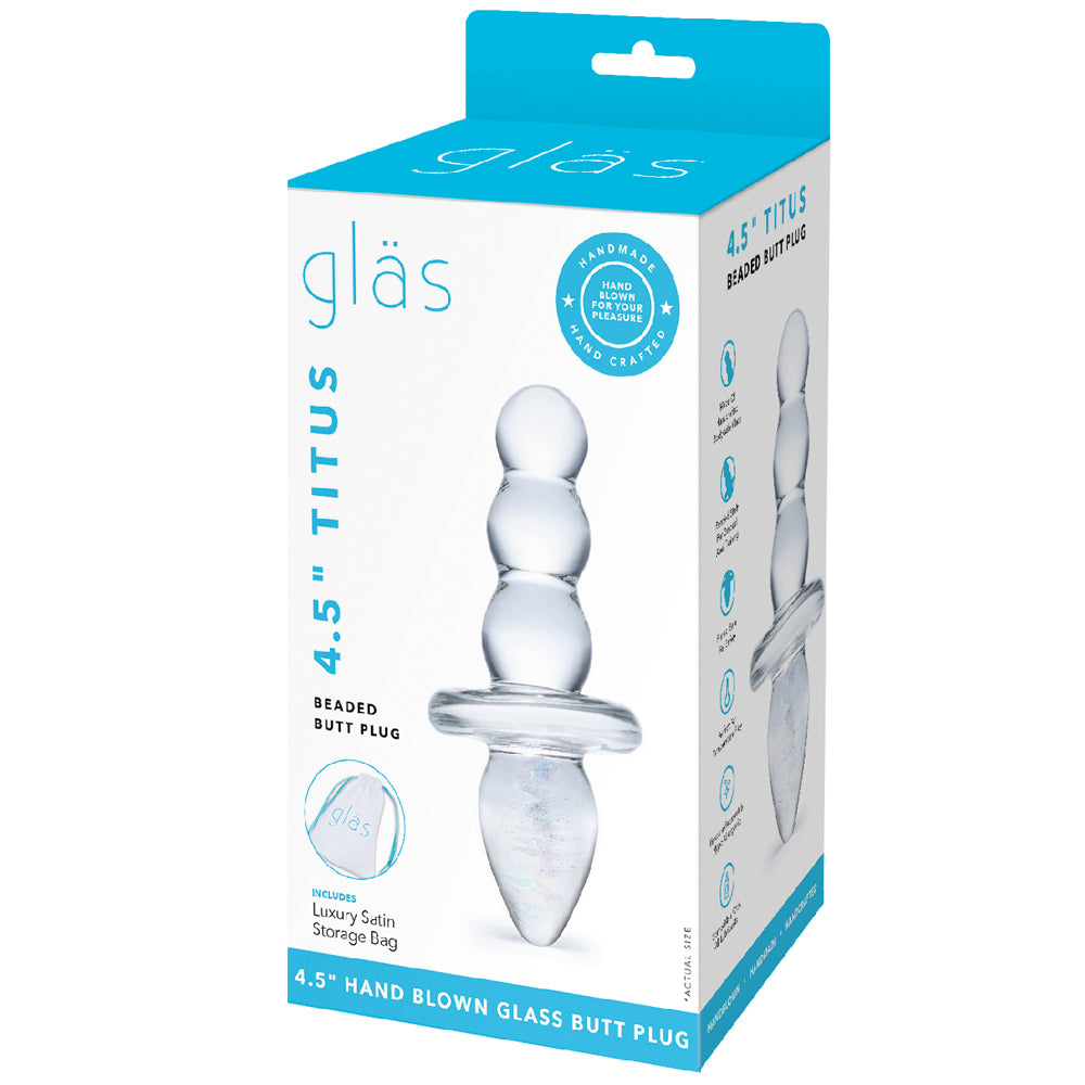 Glas - Titus Beaded Butt Plug