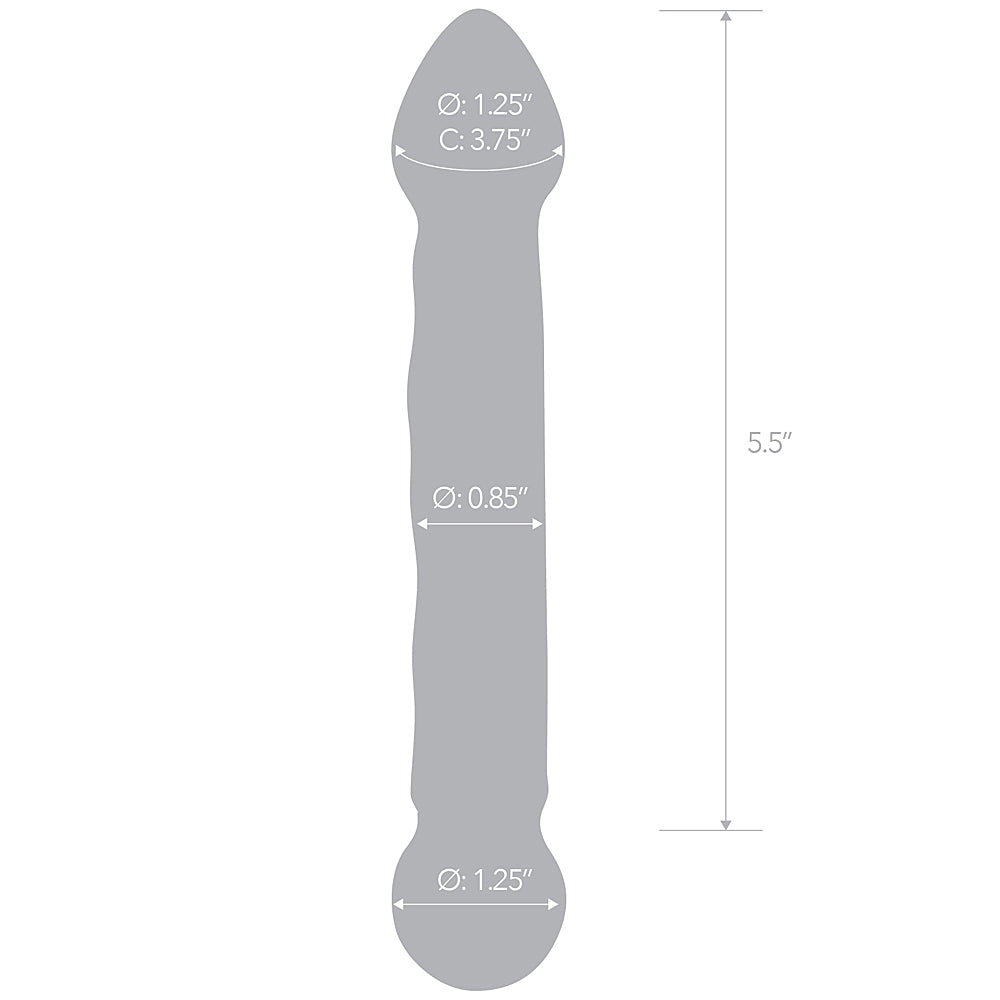 Glas - Full Tip Textured Glass Dildo 6.5"