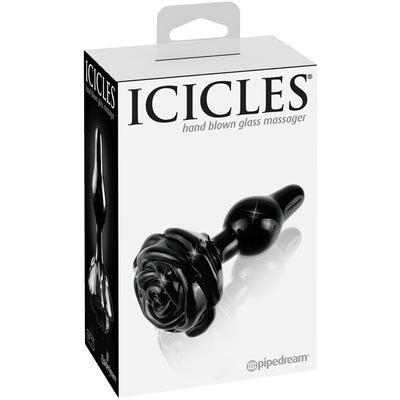 Pipedream - Icicles No.77 Rose Shaped Plug - Black