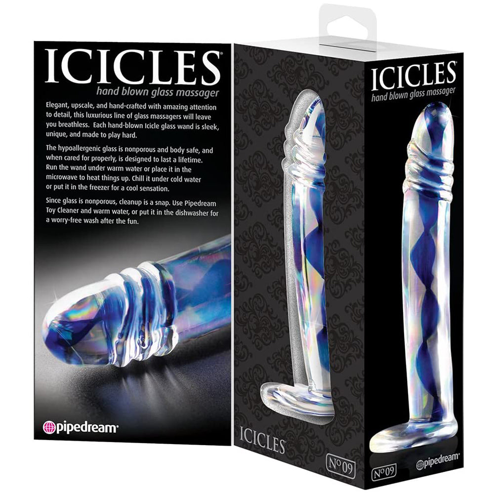 Pipedream - Icicles No.9 - 6.25" Blue Swirl