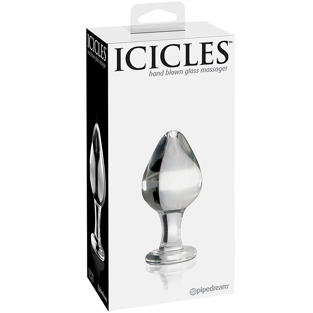 Pipedream - Icicles No.25-Glass Plug - Clear 3.5"