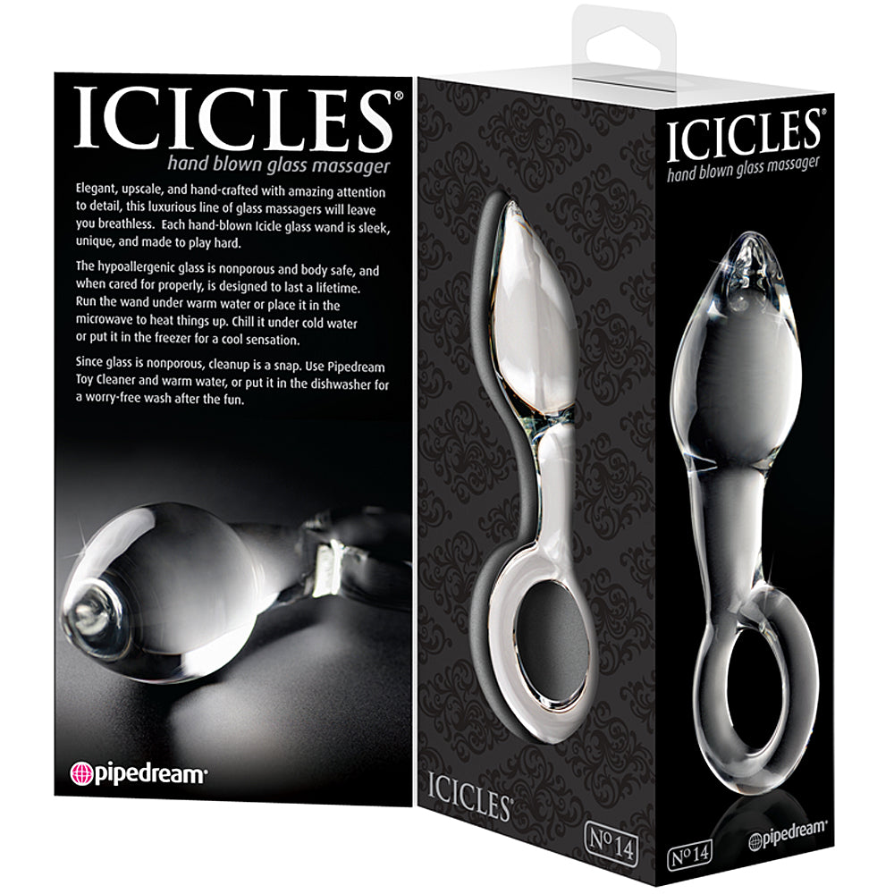 Pipedream - Icicles No.14 - Glass Plug - Clear 5.5"