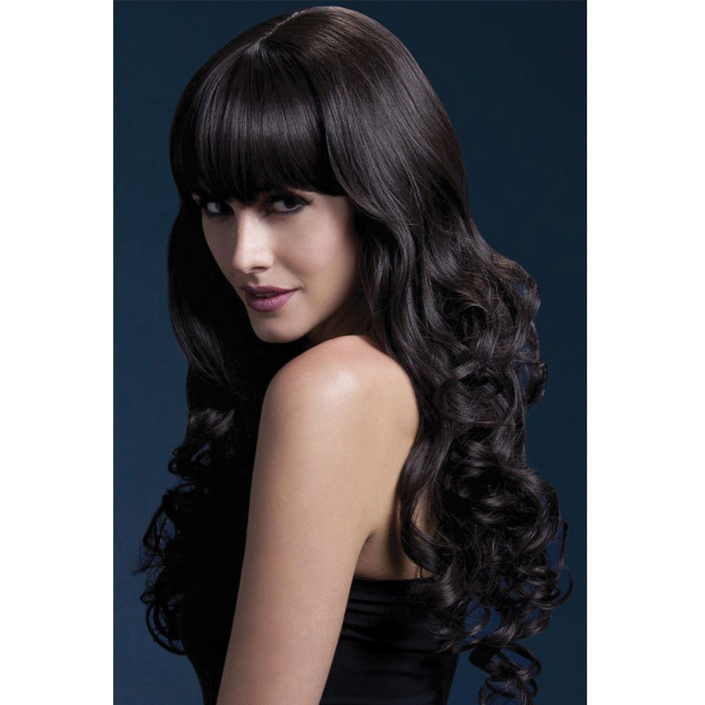 Isabelle Wig Soft Curl With Fringe - 26" Brown