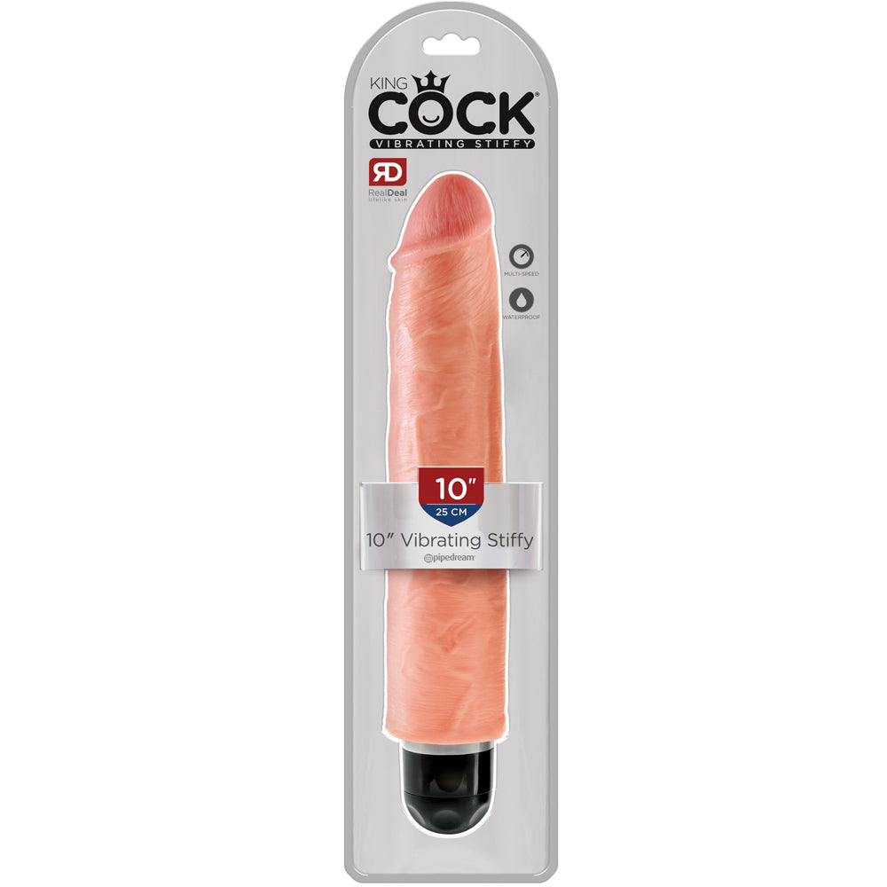 King Cock Vibrating Stiffy-10" Flesh