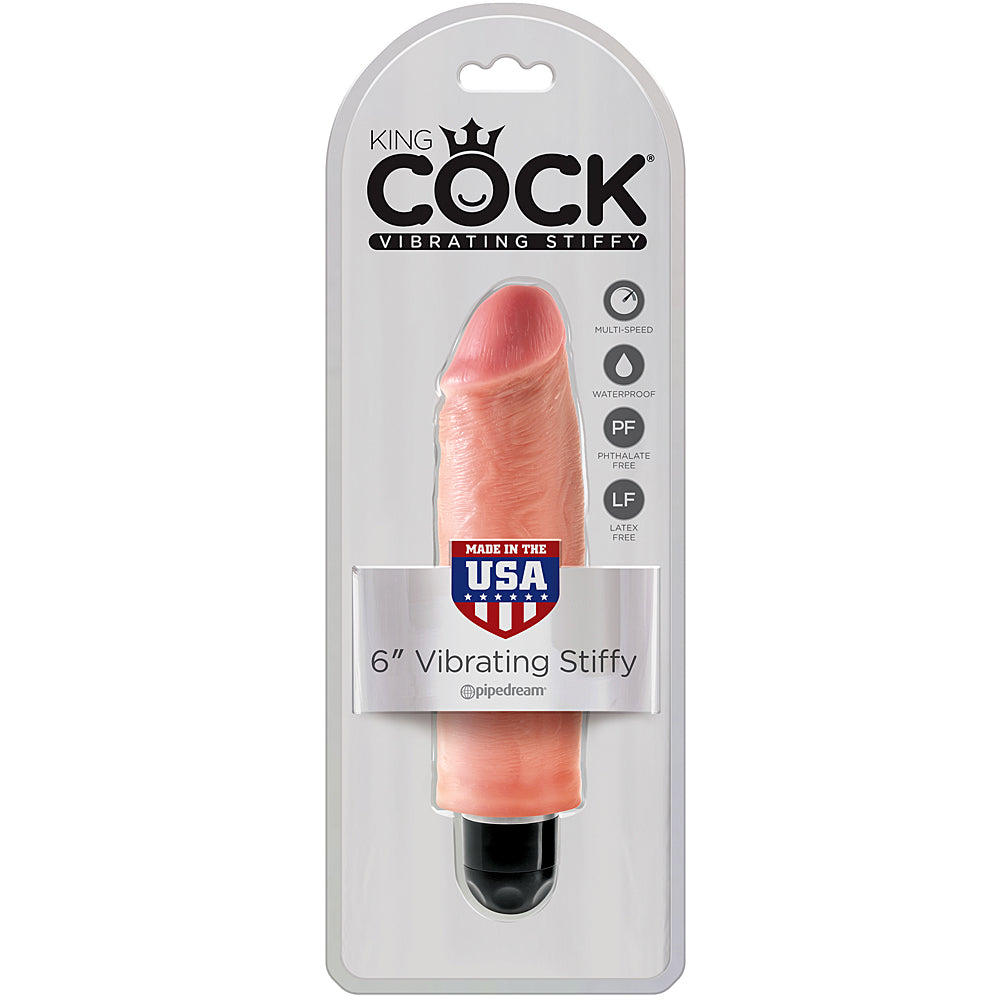 King Cock Vibrating Stiffy-6" Flesh