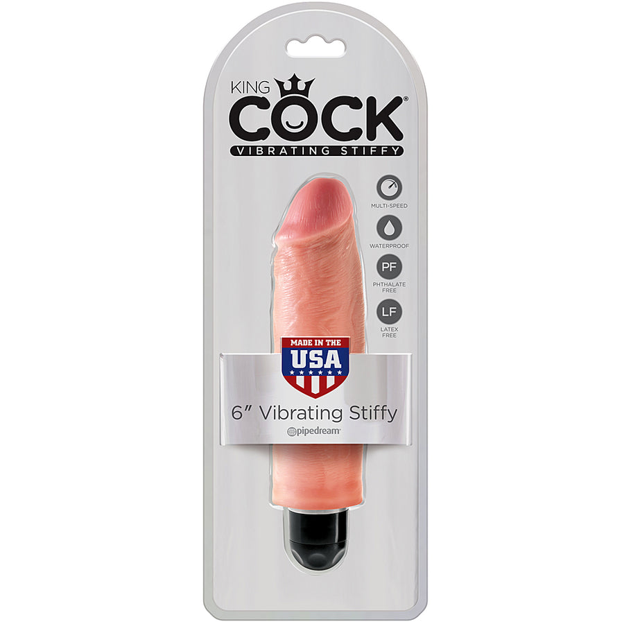 King Cock Vibrating Stiffy-6" Flesh