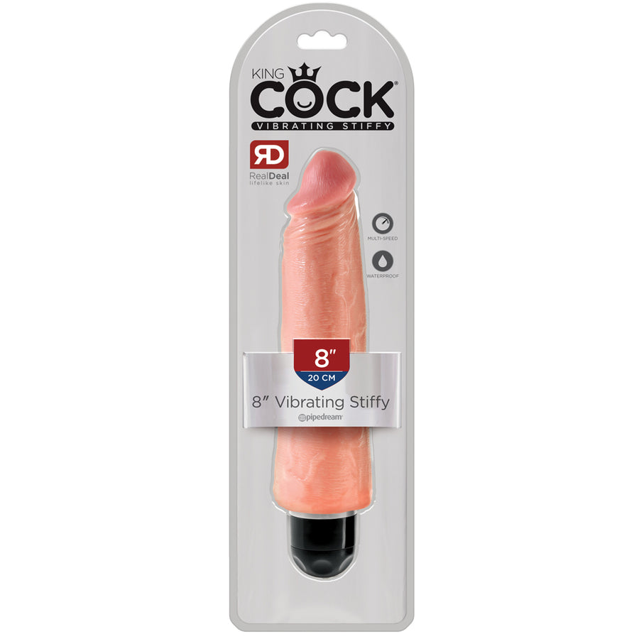 King Cock Vibrating Stiffy-8" Flesh