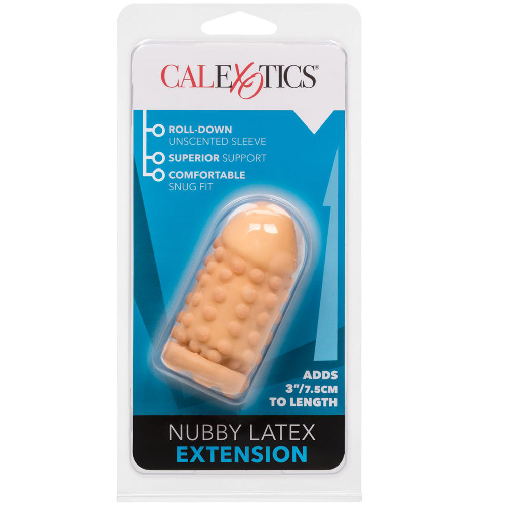 Cal Exotics - Latex Extension Nubby-Ivory 3"