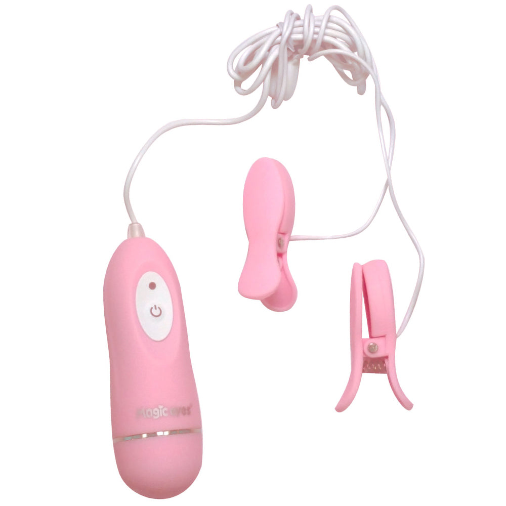 Love Pincher Vibrating Nipple Clamps - Pink