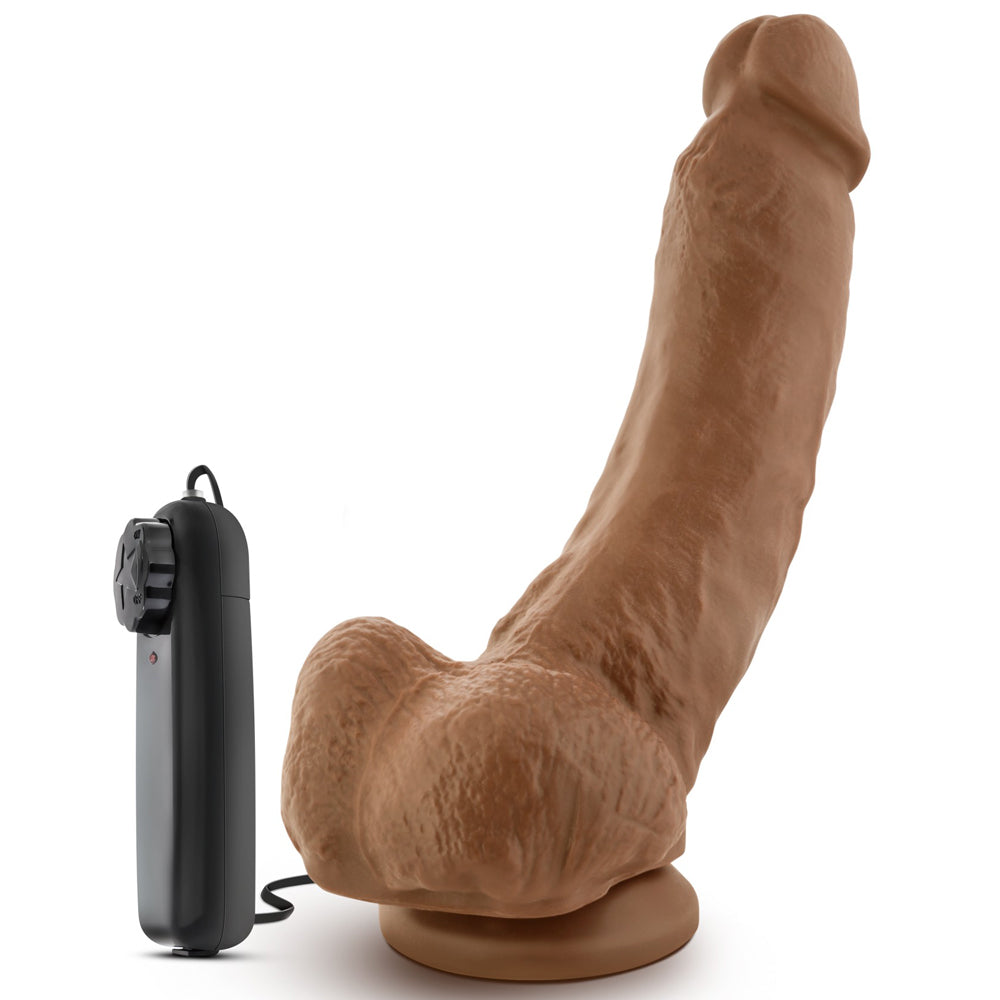 Blush Novelties - Loverboy The Boxer Vibrating Realistic Cock - 9" Mocha