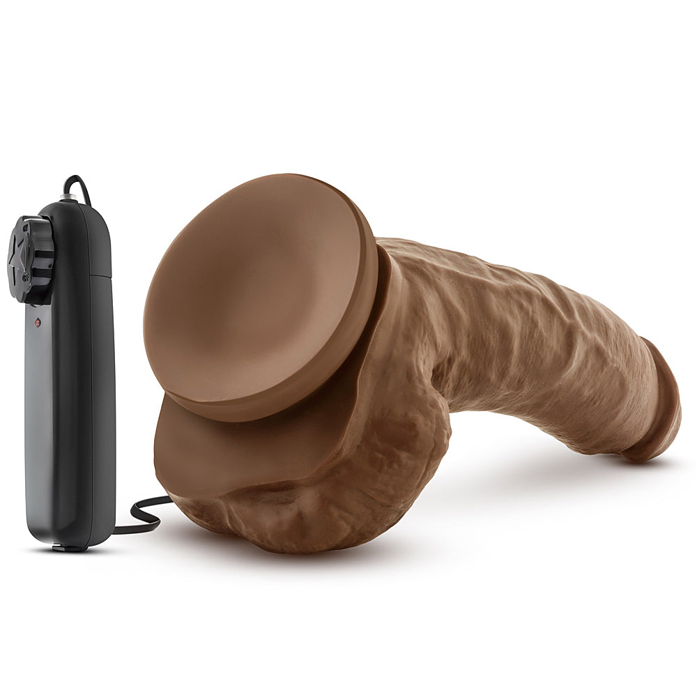 Blush Novelties - Loverboy The Boxer Vibrating Realistic Cock - 9" Mocha
