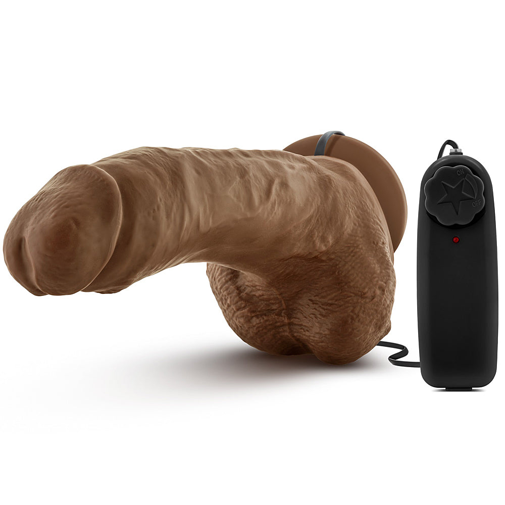Blush Novelties - Loverboy The Boxer Vibrating Realistic Cock - 9" Mocha