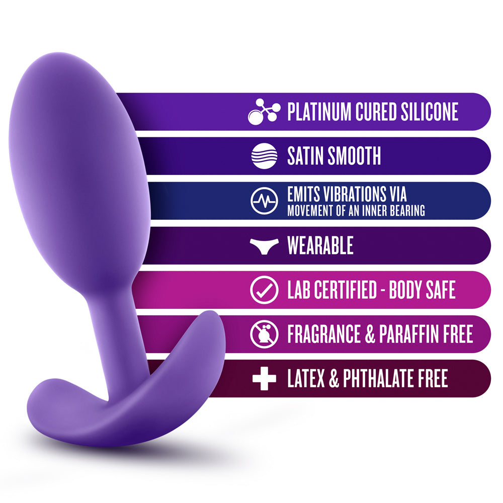 Blush Novelties - Luxe Wearable Vibra Slim Plug - Medium Purple