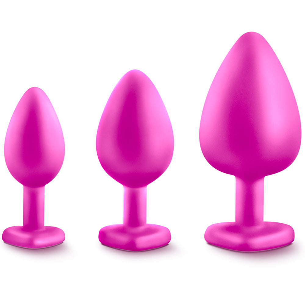 Blush Novelties - Luxe Bling Plugs Training Kit Pink w/White Gems