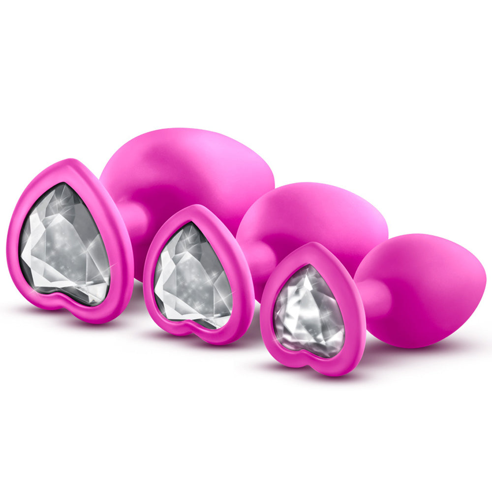 Blush Novelties - Luxe Bling Plugs Training Kit Pink w/White Gems
