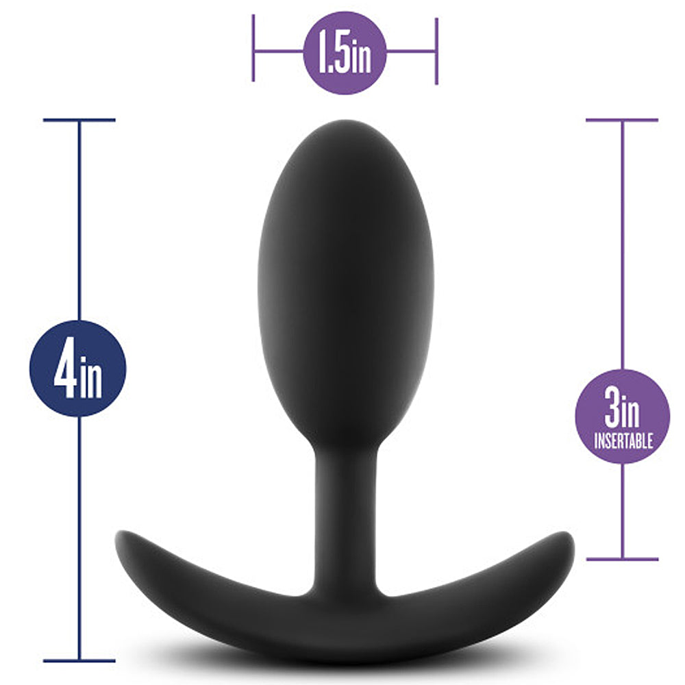 Blush Novelties - Luxe Wearable Vibra Slim Plug Medium - Black