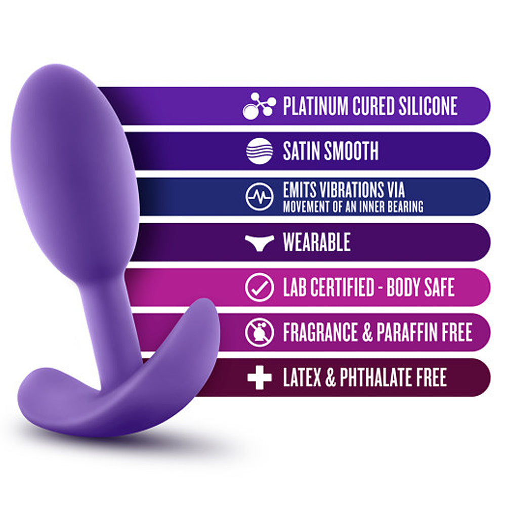 Blush Novelties - Luxe Wearable Vibra Slim Plug Small - Purple