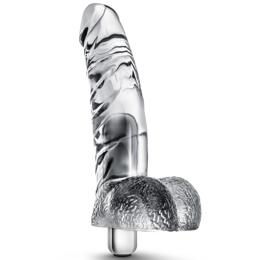 Naturally Yours Vibrating Ding Dong - 6.5" Clear