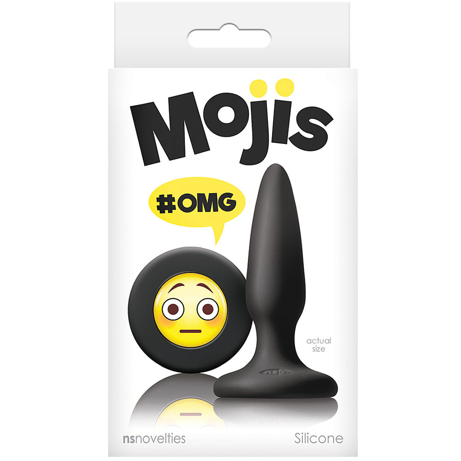 Moji's OMG Mini Silicone Butt Plug-Black - Godfather Adult Sex and Pleasure Toys