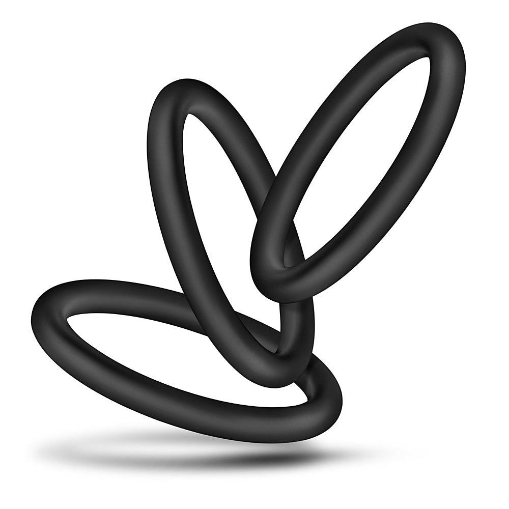 Performance VS1 Pure Premium Silicone Cock Rings - Medium Black