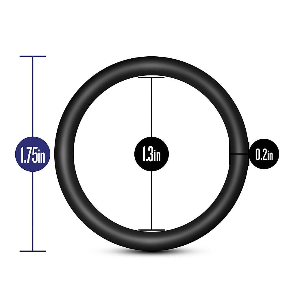 Performance VS1 Pure Premium Silicone Cock Rings - Medium Black