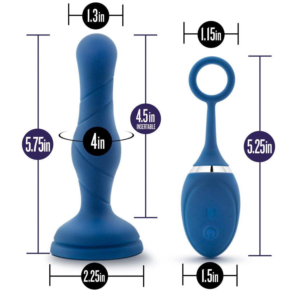 Performance Plus Dynamo Rechargeable Anal Plug - Blue