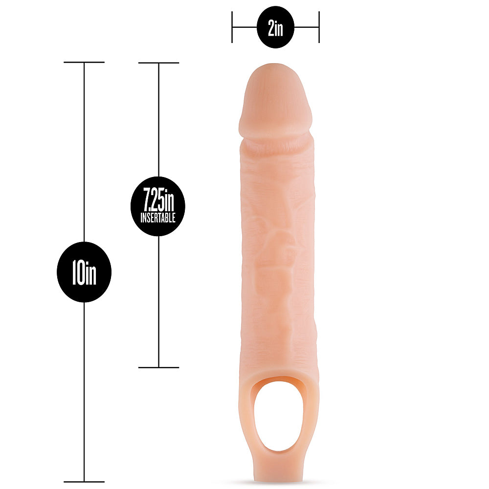 Performance Plus Silicone Cock Sheath Penis Extender - 10" Vanilla