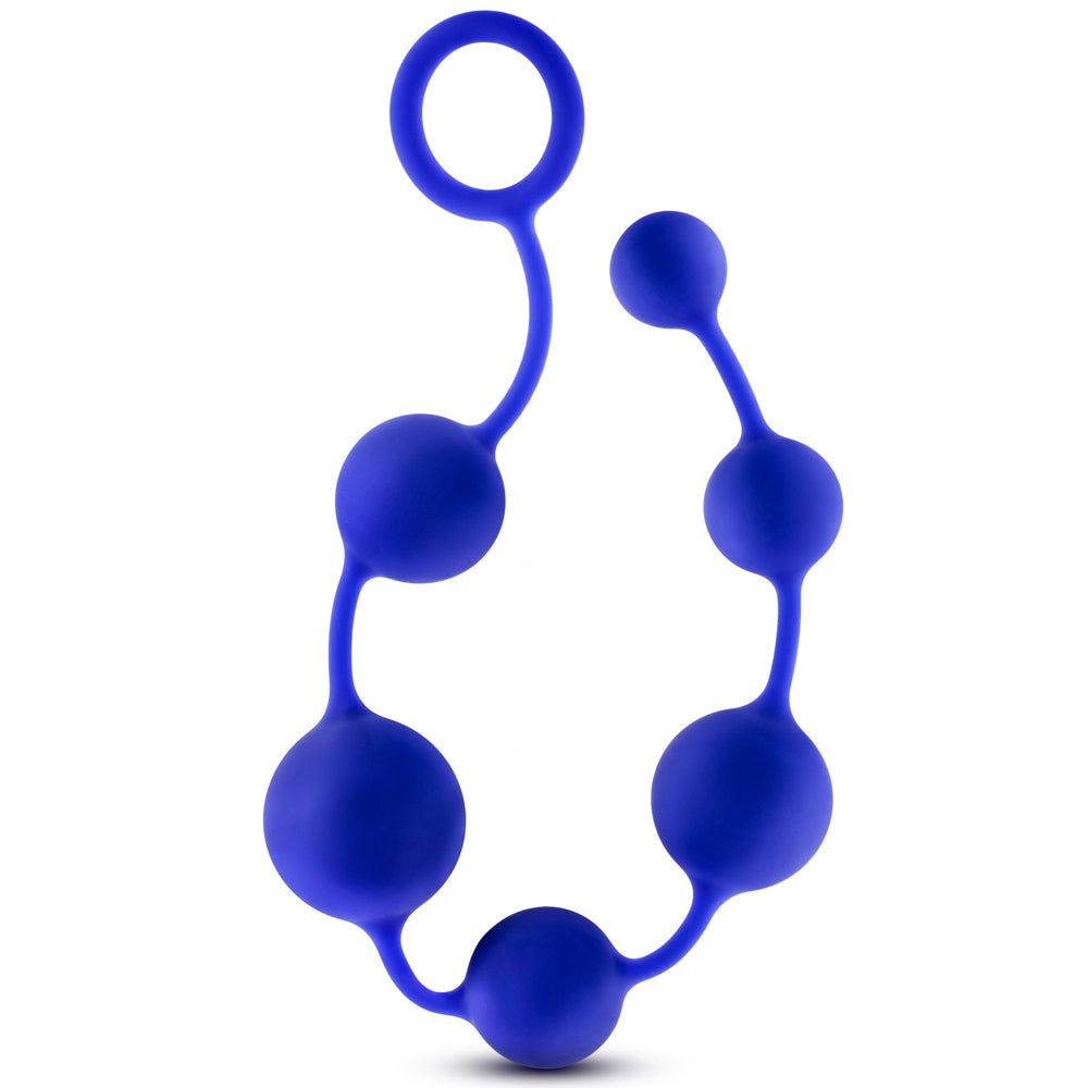 Performance Silicone Anal Beads - Indigo
