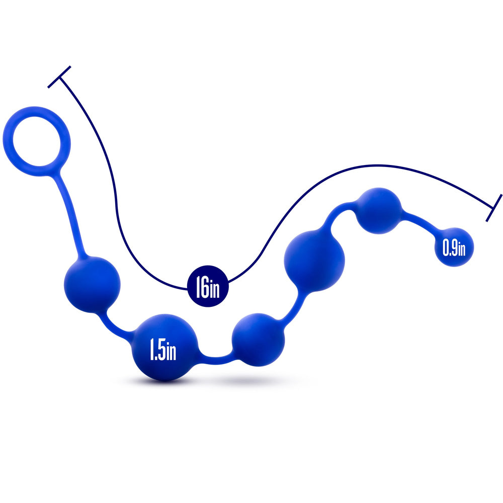 Performance Silicone Anal Beads - Indigo