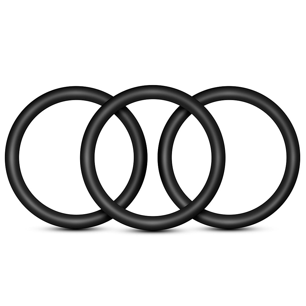 Performance VS3 Pure Premium Silicone Cock Rings - Large Black