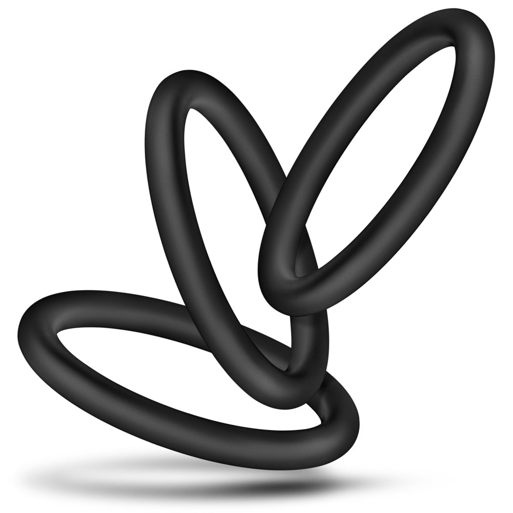 Performance VS3 Pure Premium Silicone Cock Rings - Large Black