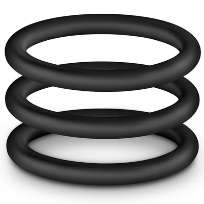 Performance VS3 Pure Premium Silicone Cock Rings - Large Black