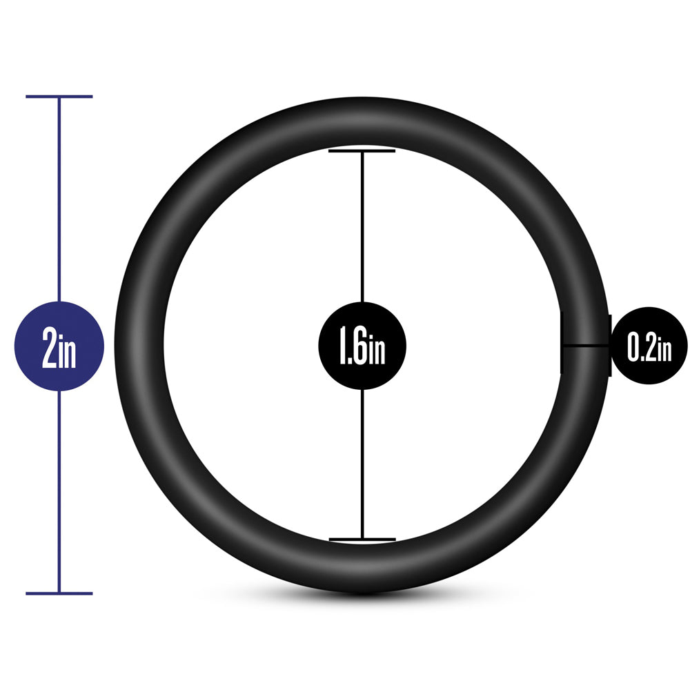 Performance VS3 Pure Premium Silicone Cock Rings - Large Black