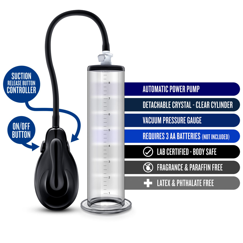 Performance VX9 Auto Penis Pump - Clear