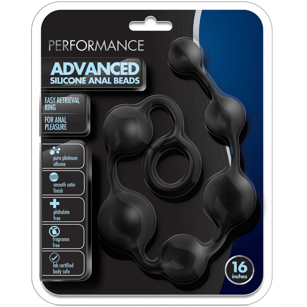 Performance Silicone Anal Beads - Black