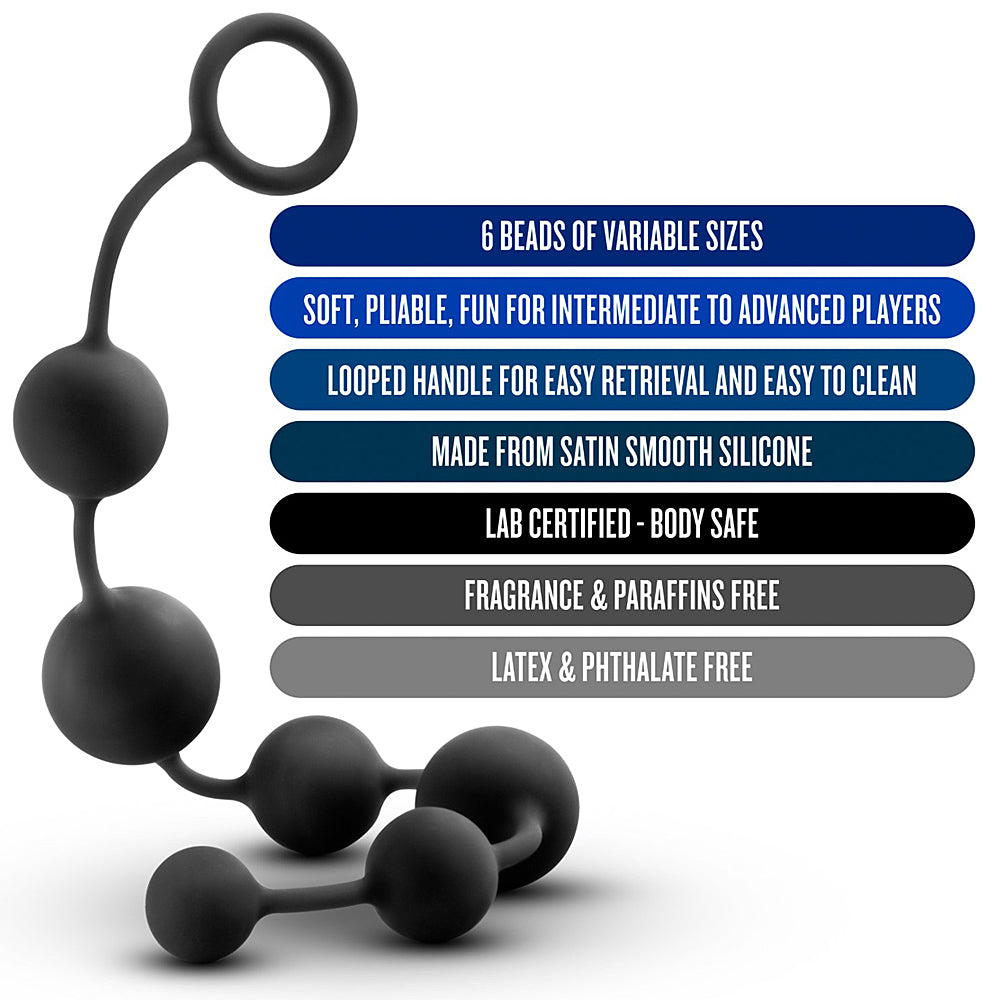 Performance Silicone Anal Beads - Black