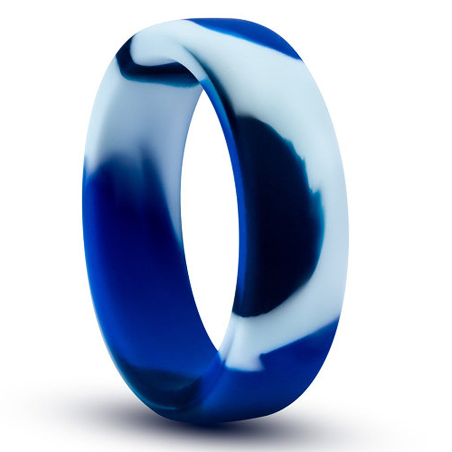 Performance Silicone Go Pro Cock Ring - Blue Camouflage