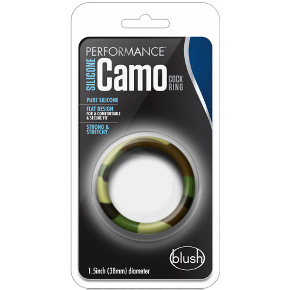 Performance Silicone Go Pro Cock Ring - Green Camouflage